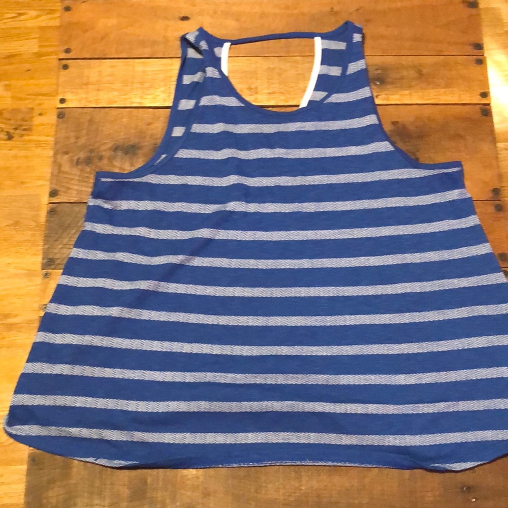COPY - Medium Old Navy blue/ white striped tank